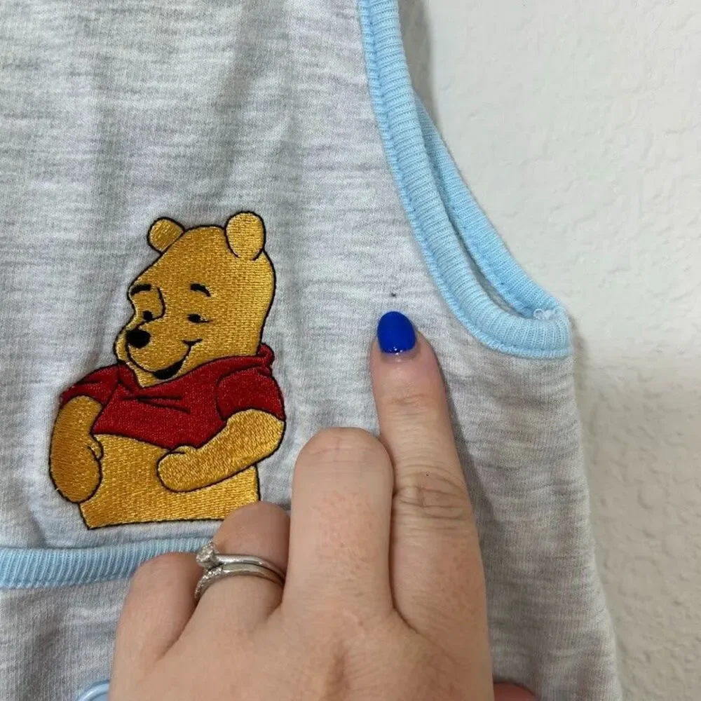VTG 90s Winnie The Pooh Romper One Piece Baby 9 Months Embroidered